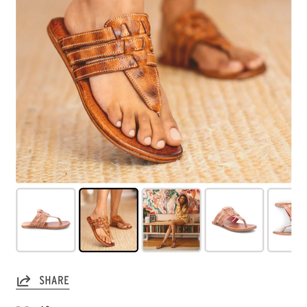 Bed Stu Brown Leather Women's Sandals